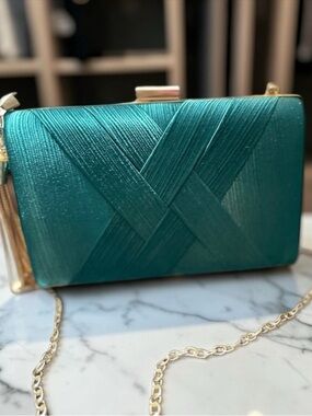 Satin Tassel clutch bag wedding party prom evening purse chain handbag elegant‌